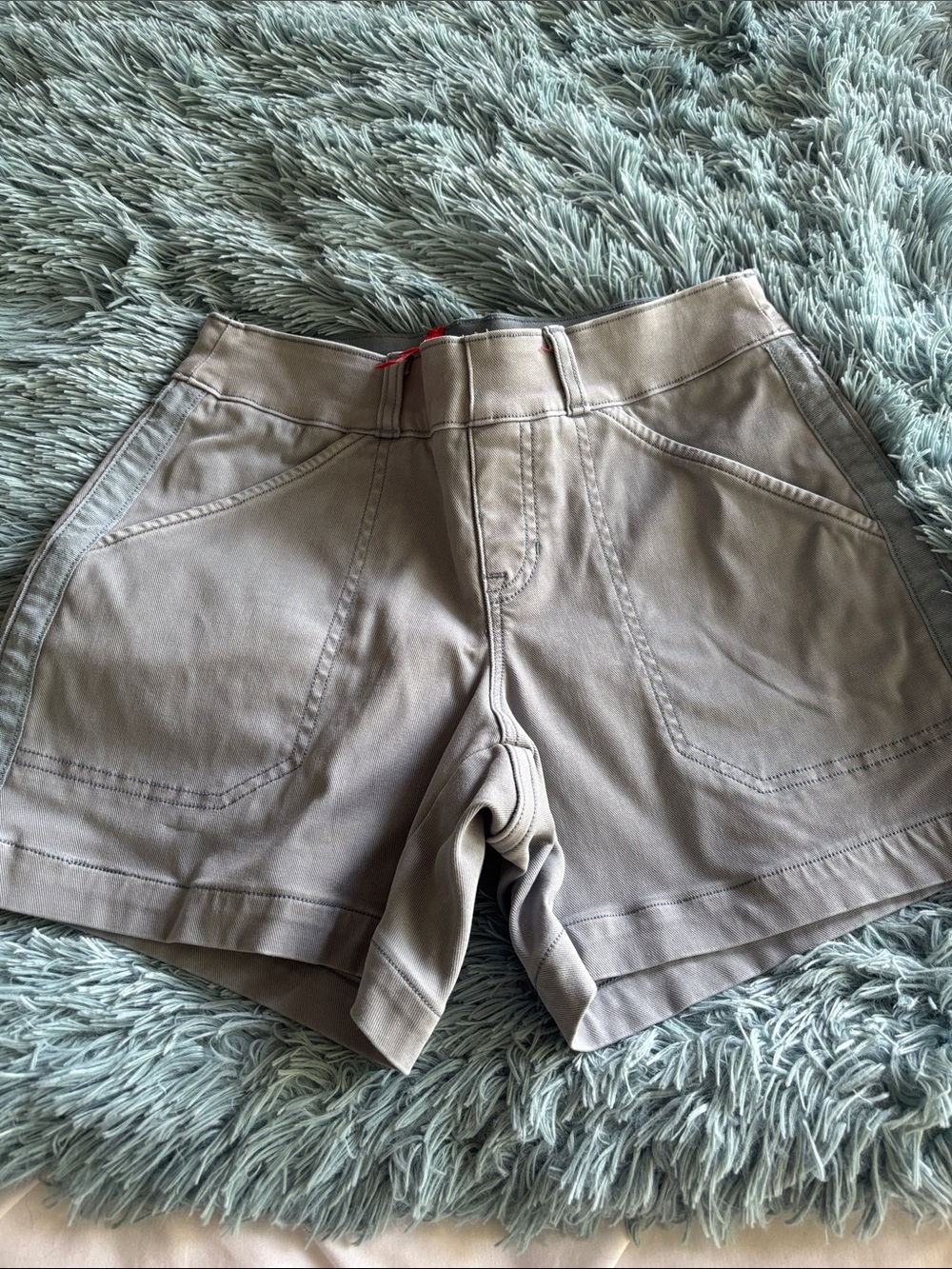 SPANX Taupe High-Waist Utility Shorts